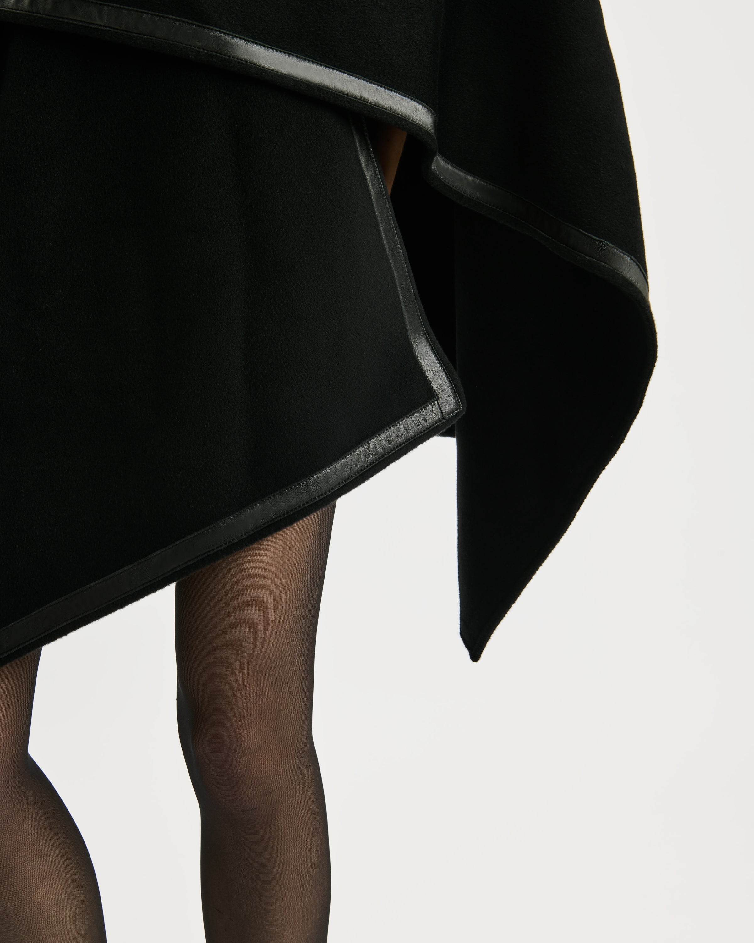 Leather Lined Cashmere Cape