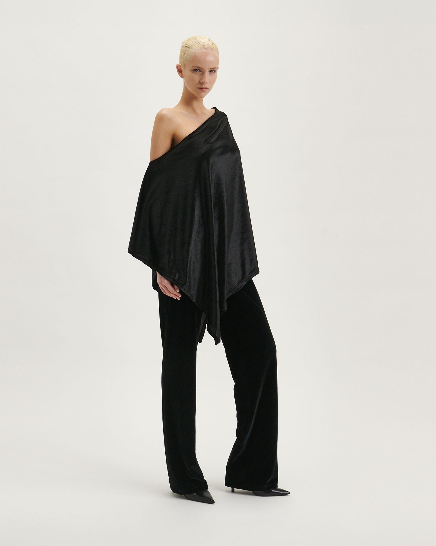 Satin Velvet Cape