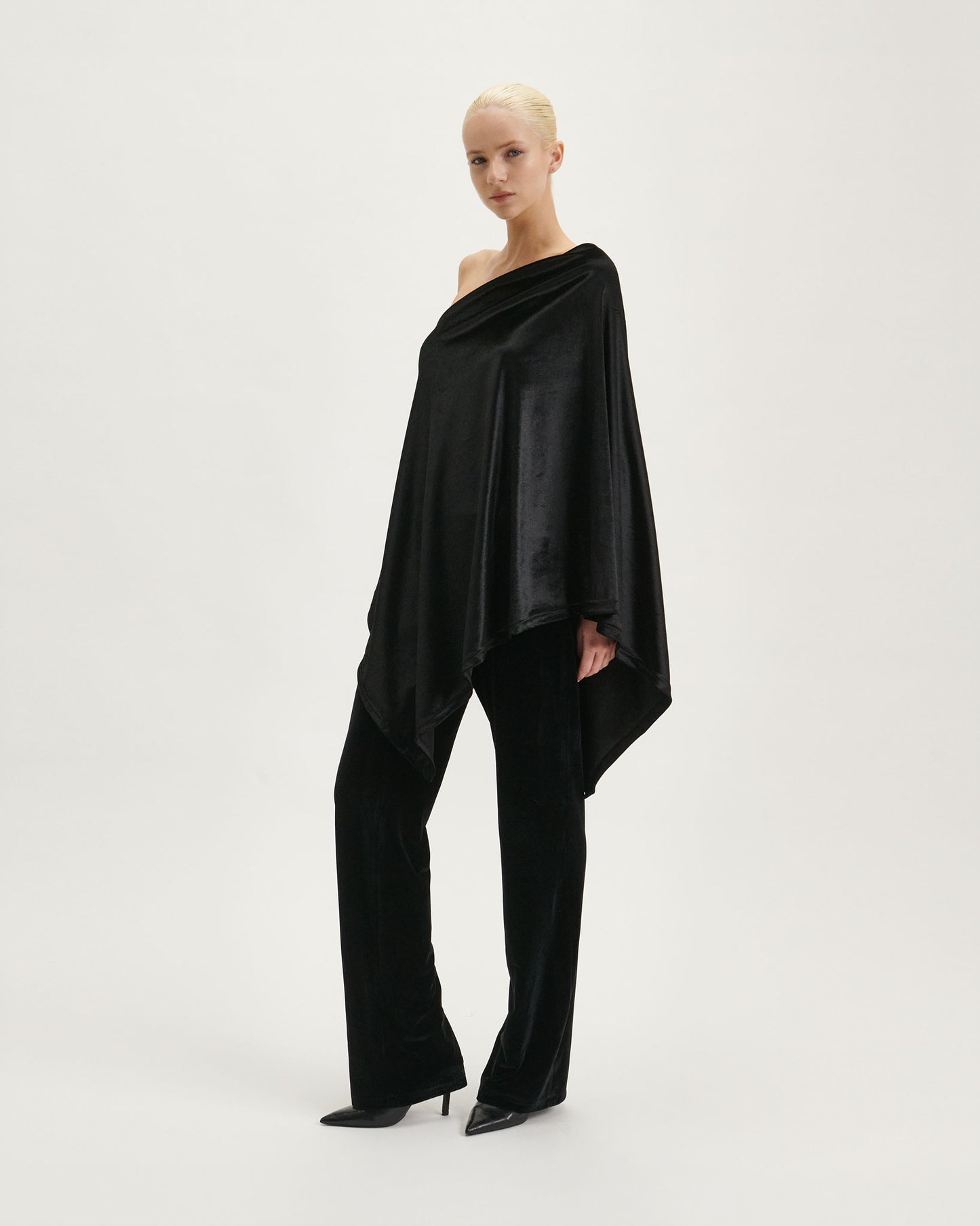 Satin Velvet Cape