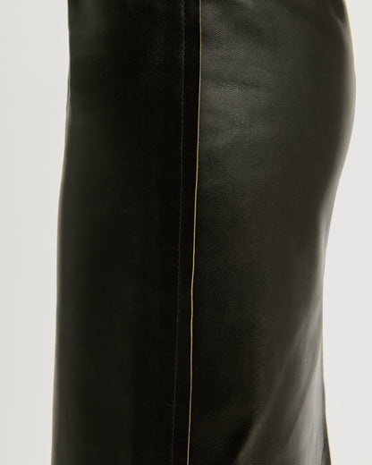 Leather Pencil Skirt / Brushed Brown