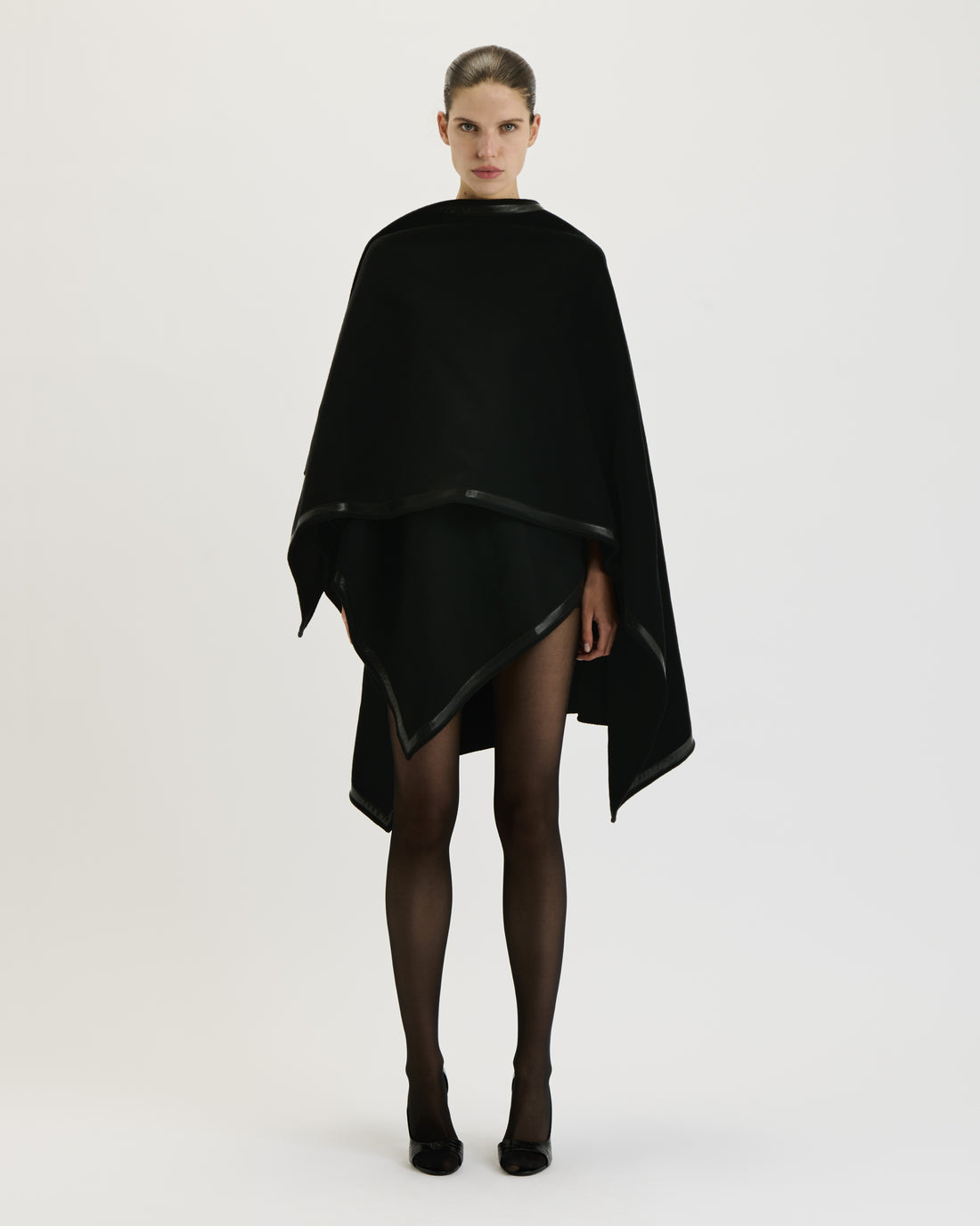 Leather Lined Cashmere Cape