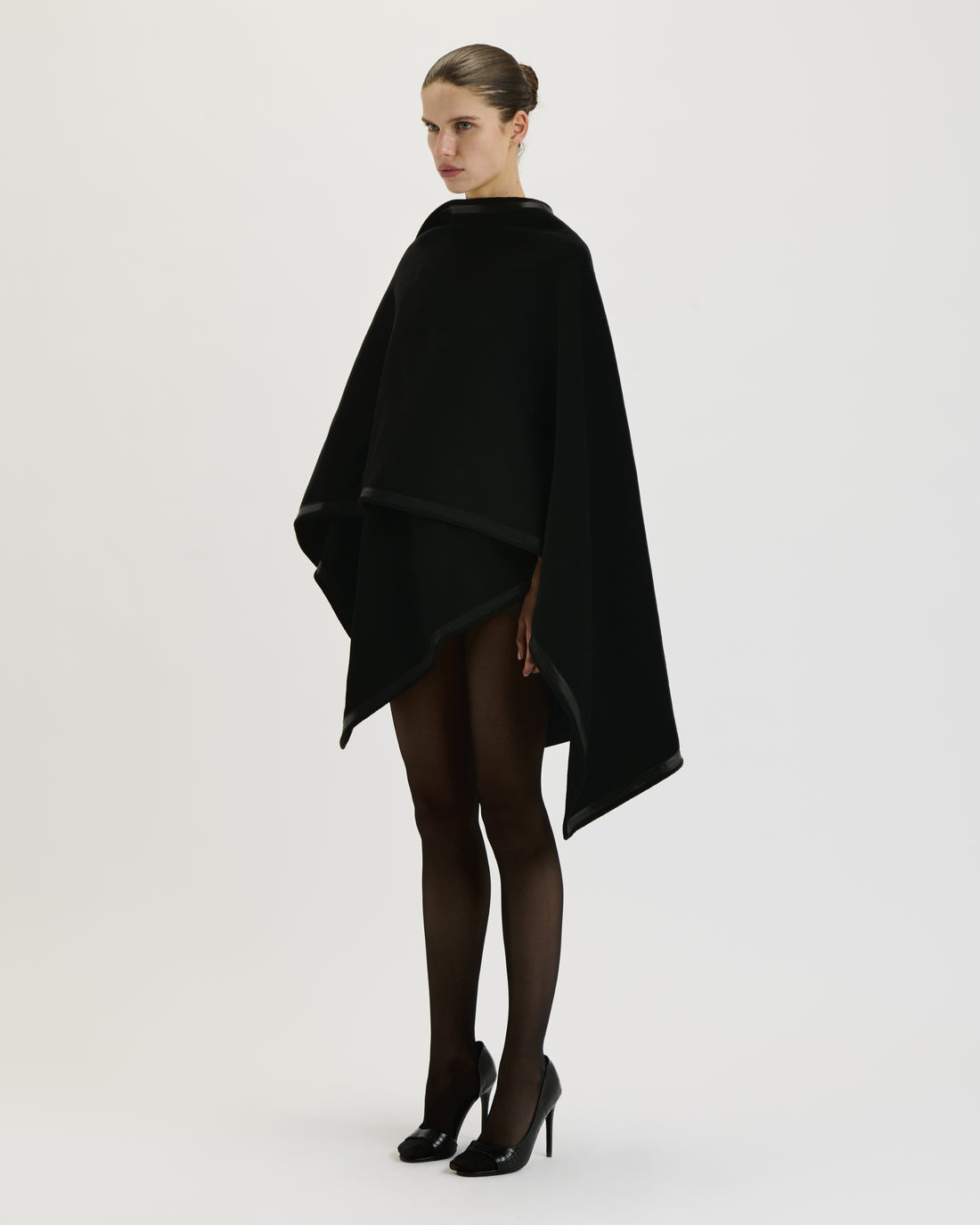 Leather Lined Cashmere Cape