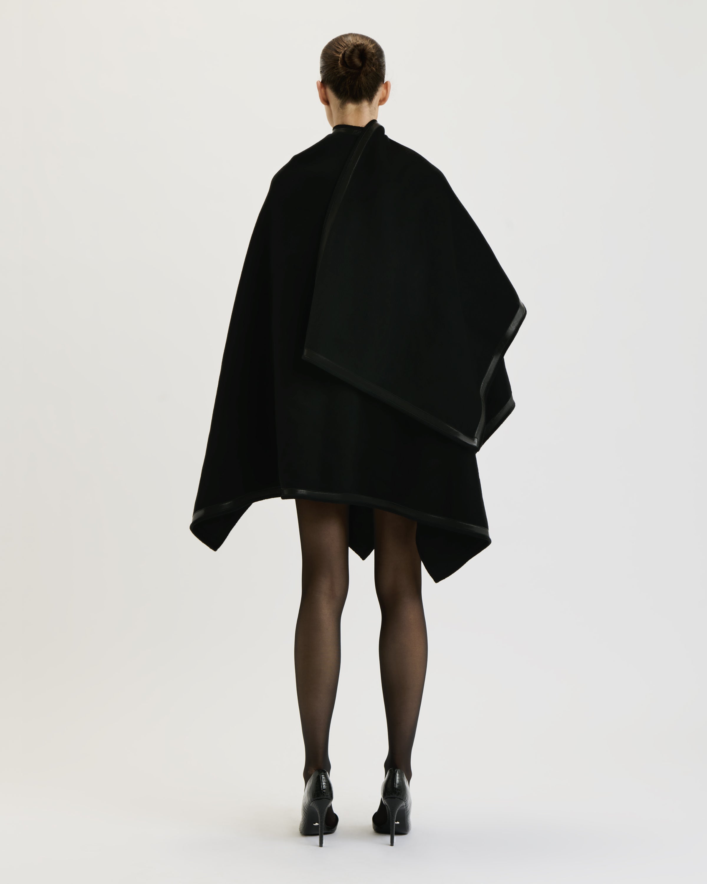 Leather Lined Cashmere Cape