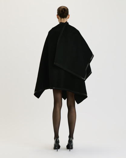 Leather Lined Cashmere Cape