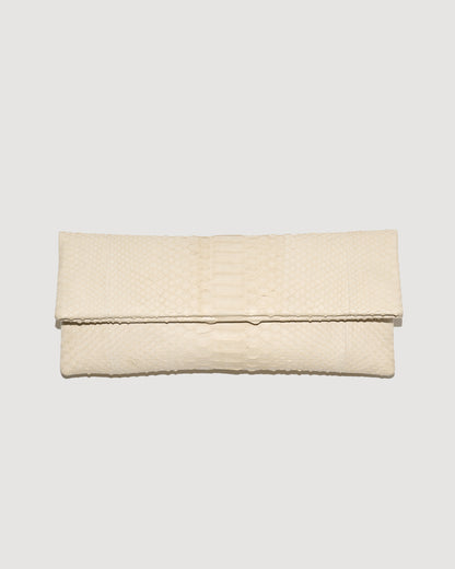 Python Clutch / Cream