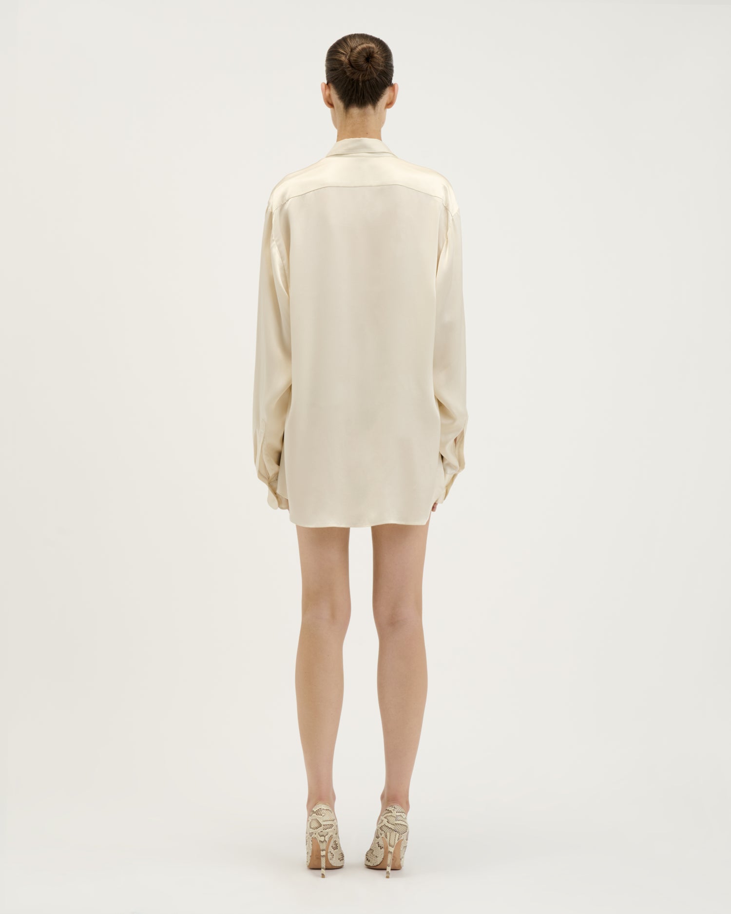 Silk Shirt Dress / Ivory