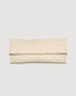Cream Luxury Python Snakeskin Leather Clutch Evening Bag