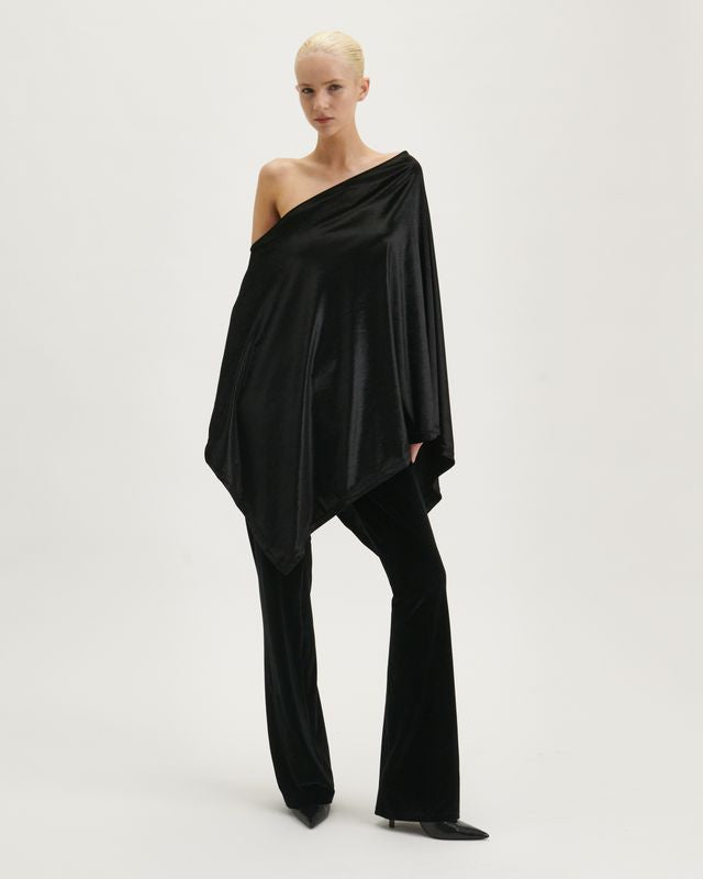 Satin Velvet Cape